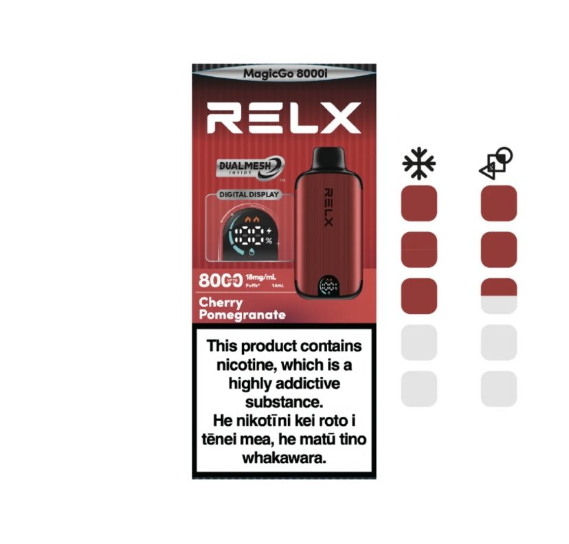 IMG_4540.jpeg RELX MagicGo 8000i Cherry Pomegranate 18mg/mL - Image 1
